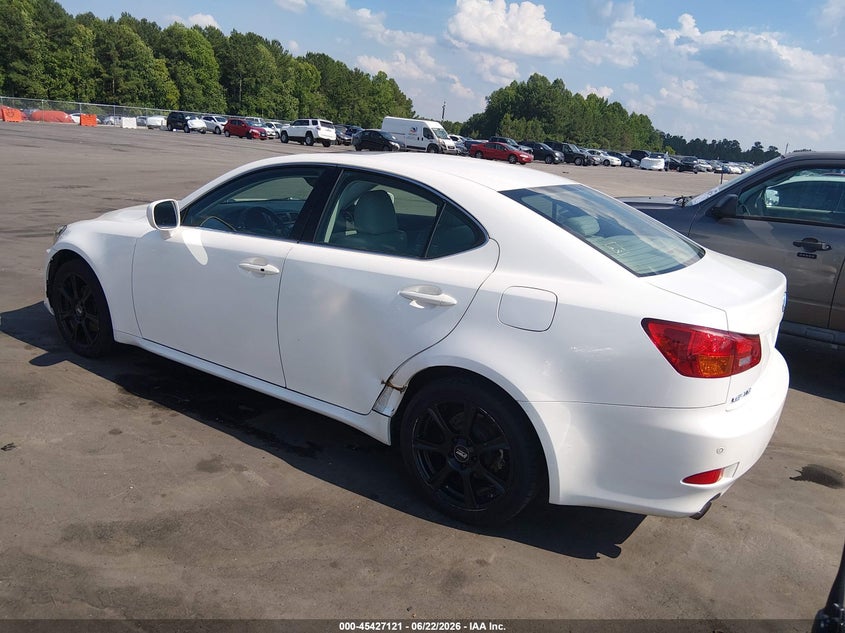 2006 Lexus Is 250 VIN JTHCK262362000436 IAAI salvage auction — SIDE, Salvage (North Carolina), sold $950 on 2026-07-08 (photo 3)