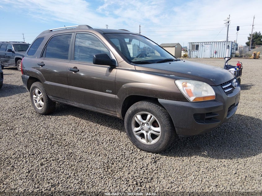 2007 Kia Sportage VIN KNDJE723277348812 IAAI salvage auction — NORMAL WEAR, Peddle Clear Public-Restricted (Oregon), sold $250 on 2026-07-20 (photo 1)