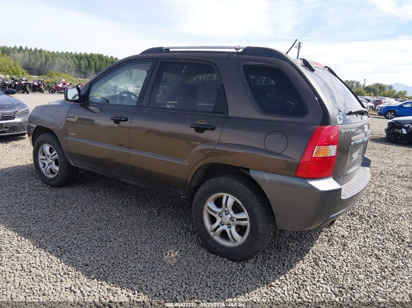 2007 Kia Sportage VIN KNDJE723277348812 IAAI salvage auction — NORMAL WEAR, Peddle Clear Public-Restricted (Oregon), sold $250 on 2026-07-20 (photo 3)