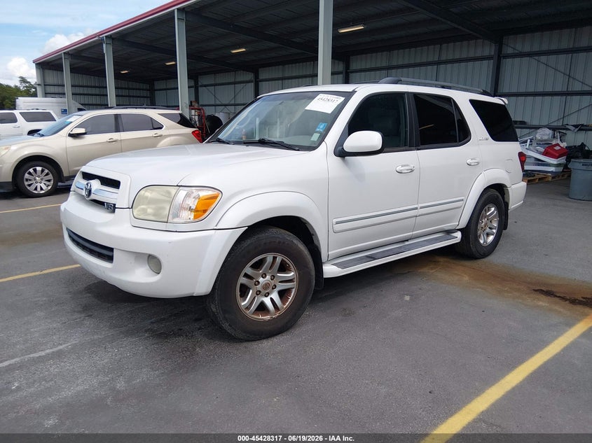 2006 Toyota Sequoia VIN 5TDZT38A66S268778 IAAI salvage auction — NORMAL WEAR, Repossession Paperwork (South Carolina), sold $1,000 on 2026-07-29 (photo 2)
