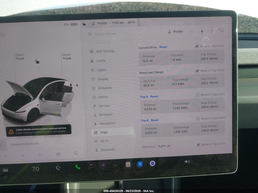 2026 Tesla Model y VIN 7SAYGDED0TA598386 IAAI salvage auction — UNKNOWN, Salvage Title, sold $22,150 on 2026-08-01 (photo 7)