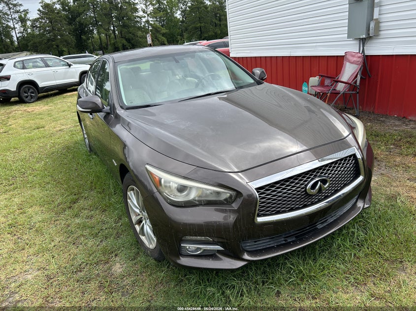 2014 Infiniti Q50 VIN JN1AV7AR4EM701185 IAAI salvage auction — NORMAL WEAR, Clear (South Carolina), sold $3,200 on 2026-07-17 (photo 1)