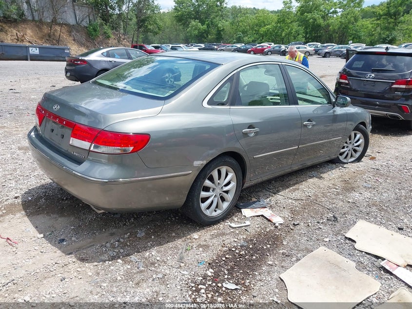 2006 Hyundai Azera VIN KMHFC46F46A046904 IAAI salvage auction — FRONT END, Salvage (Pennsylvania), sold $350 on 2026-07-14 (photo 4)