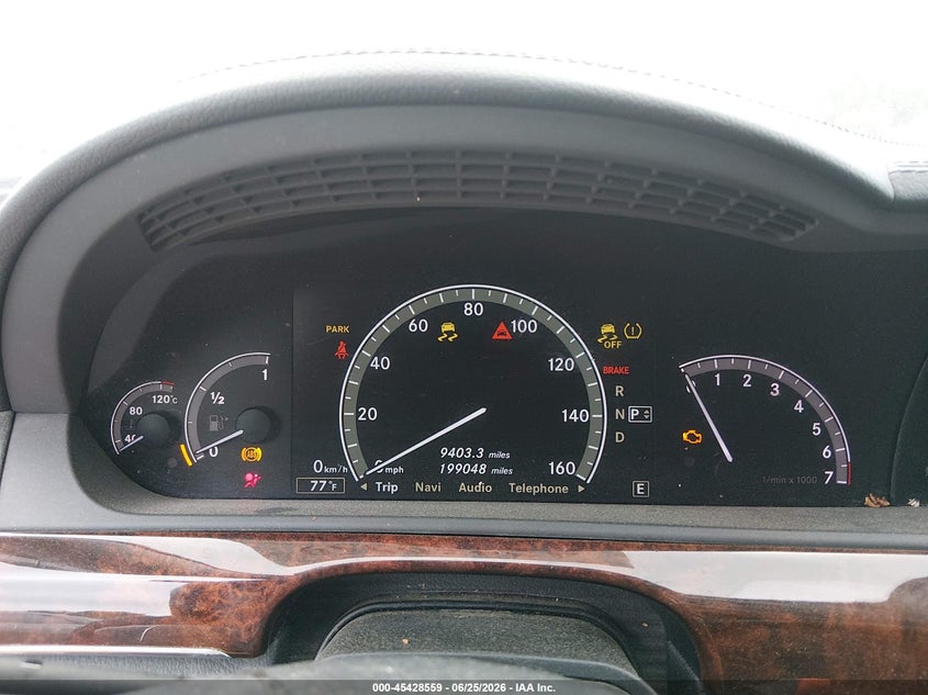 2012 Mercedes-benz S-klasse VIN WDDNG9EB0CA420054 IAAI salvage auction — FRONT & REAR, Salvage Title, sold $1,750 on 2026-08-02 (photo 7)