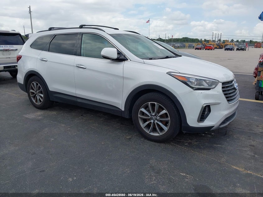 2017 Hyundai Santa fe VIN KM8SN4HF7HU237952 IAAI salvage auction — Burn Engine, Salvage Title, sold $2,500 on 2026-07-30 (photo 1)