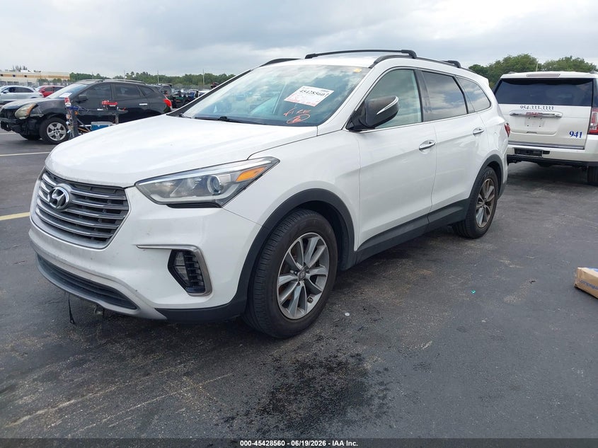 2017 Hyundai Santa fe VIN KM8SN4HF7HU237952 IAAI salvage auction — Burn Engine, Salvage Title, sold $2,500 on 2026-07-30 (photo 2)