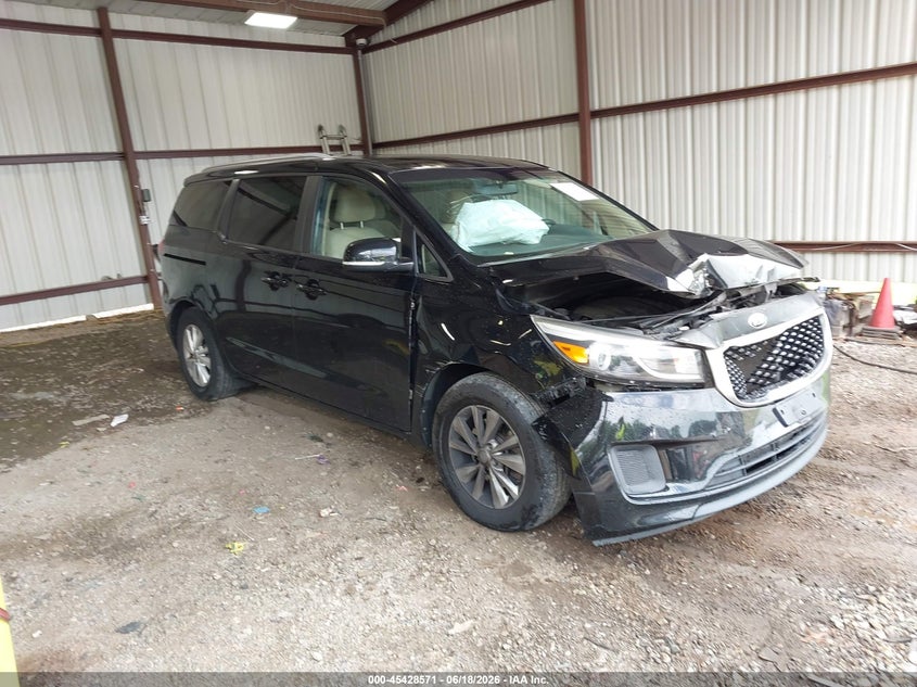 2016 Kia SEDONA VIN KNDMB5C13G6197623 IAAI salvage auction — FRONT END, Salvage Title, sold $25 on 2026-07-31 (photo 1)