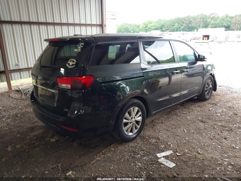 2016 Kia SEDONA VIN KNDMB5C13G6197623 IAAI salvage auction — FRONT END, Salvage Title, sold $25 on 2026-07-31 (photo 4)