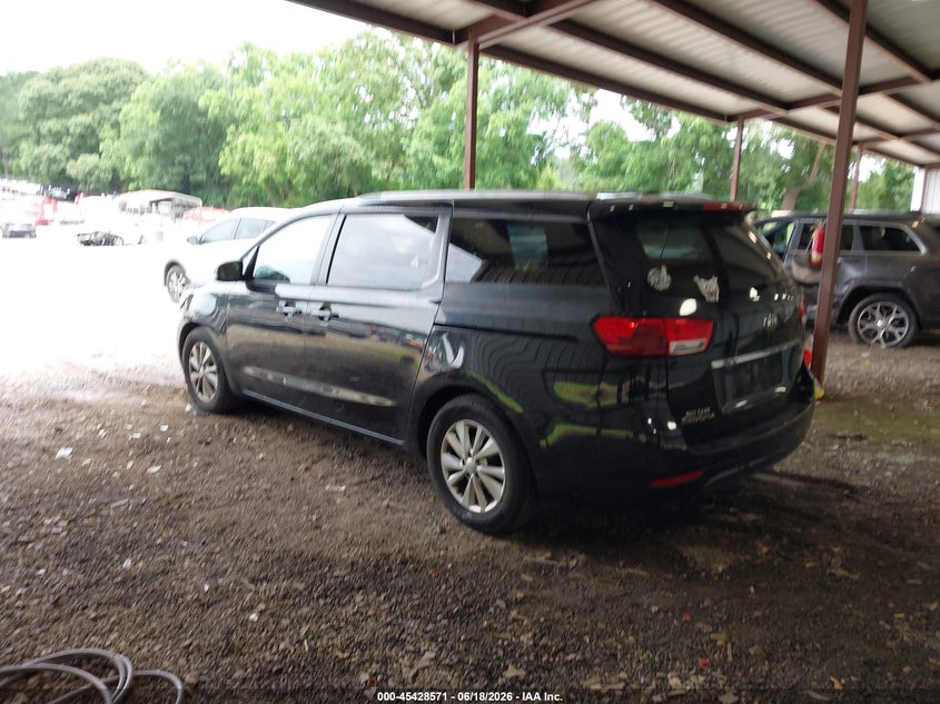 2016 Kia SEDONA VIN KNDMB5C13G6197623 IAAI salvage auction — FRONT END, Salvage Title, sold $25 on 2026-07-31 (photo 3)