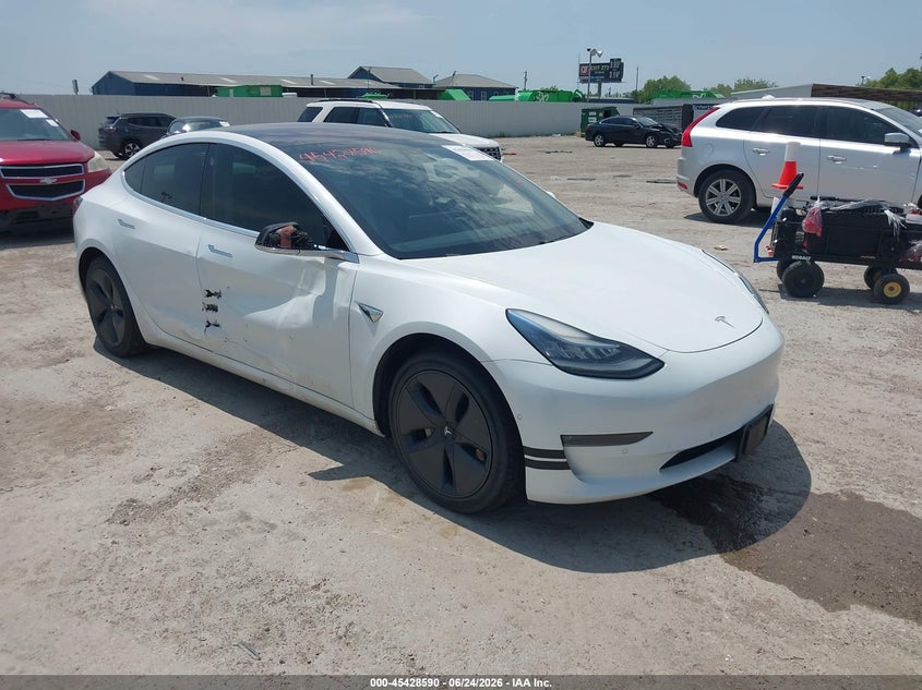 2018 Tesla Model 3 VIN 5YJ3E1EA1JF057722 IAAI salvage auction — SIDE, Salvage (Texas), sold $6,350 on 2026-07-22 (photo 1)
