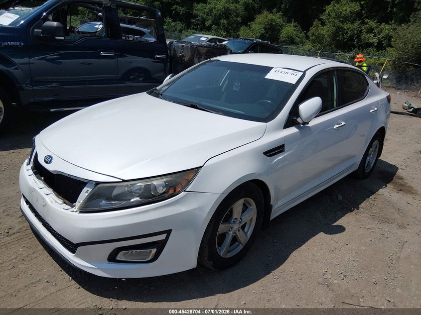 2015 Kia Optima VIN KNAGM4A76F5588985 IAAI salvage auction — FRONT END, Salvage Title, sold $575 on 2026-07-19 (photo 2)