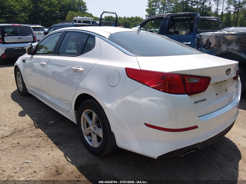2015 Kia Optima VIN KNAGM4A76F5588985 IAAI salvage auction — FRONT END, Salvage Title, sold $575 on 2026-07-19 (photo 3)
