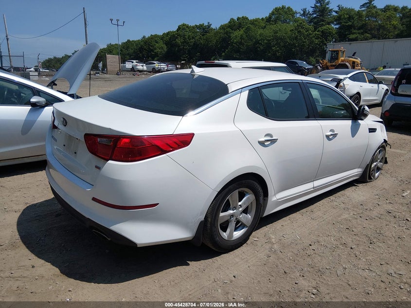 2015 Kia Optima VIN KNAGM4A76F5588985 IAAI salvage auction — FRONT END, Salvage Title, sold $575 on 2026-07-19 (photo 4)
