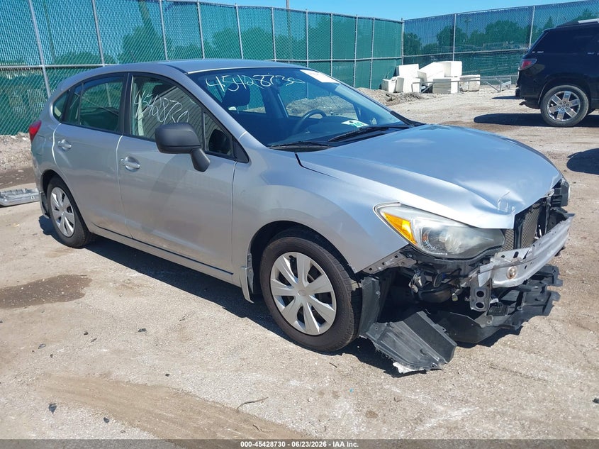 2012 Subaru Impreza VIN JF1GPAA61CH204014 IAAI salvage auction — FRONT END, Salvage (Indiana), sold $650 on 2026-07-28 (photo 1)