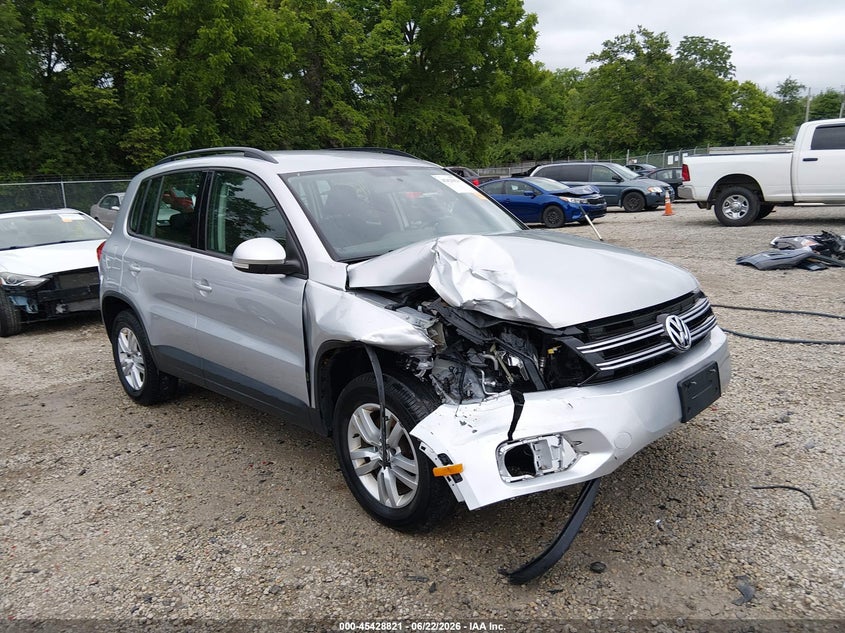 2015 Volkswagen Tiguan VIN WVGAV7AX0FW597548 IAAI salvage auction — FRONT END, Salvage (Ohio), sold $1,525 on 2026-07-14 (photo 1)