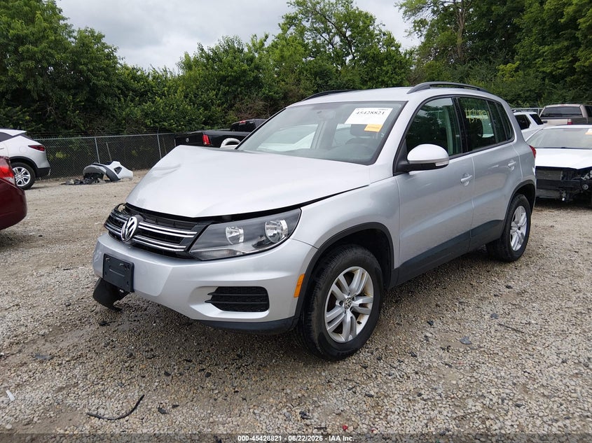 2015 Volkswagen Tiguan VIN WVGAV7AX0FW597548 IAAI salvage auction — FRONT END, Salvage (Ohio), sold $1,525 on 2026-07-14 (photo 2)