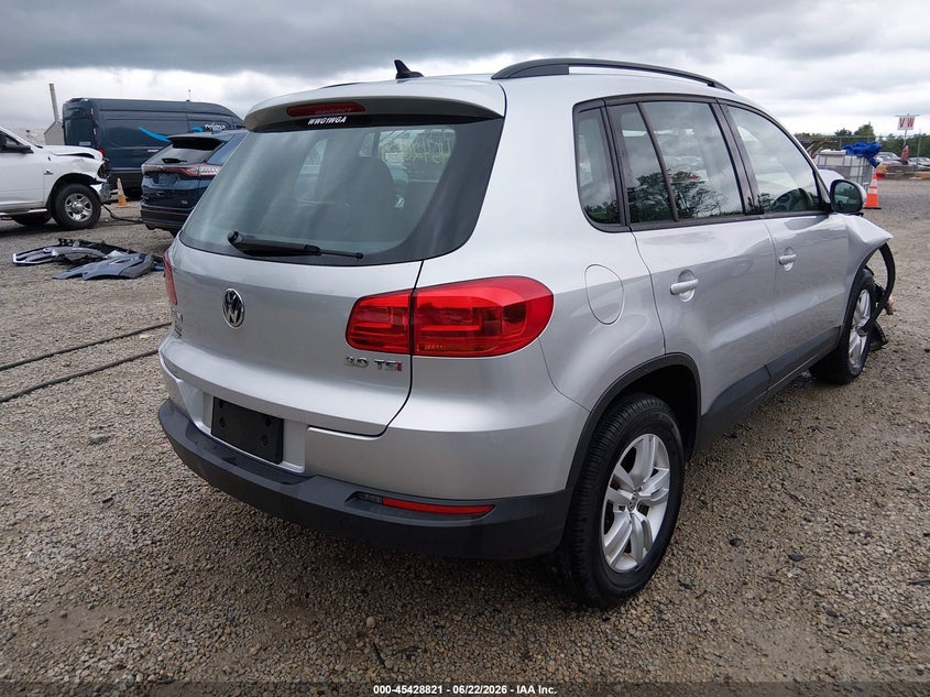 2015 Volkswagen Tiguan VIN WVGAV7AX0FW597548 IAAI salvage auction — FRONT END, Salvage (Ohio), sold $1,525 on 2026-07-14 (photo 4)