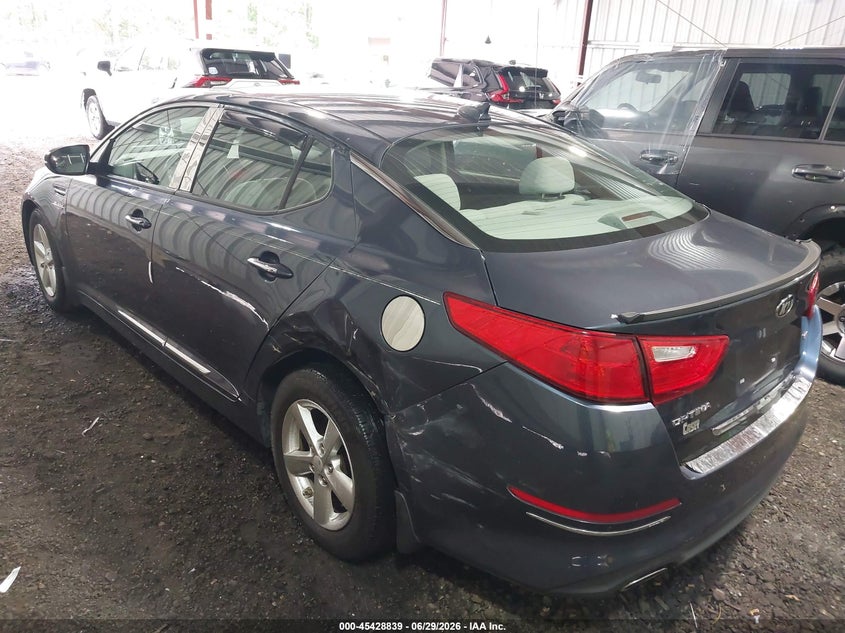 2015 Kia Optima VIN 5XXGM4A71FG491403 IAAI salvage auction — REAR END, Clear (Virginia), sold $200 on 2026-07-23 (photo 6)