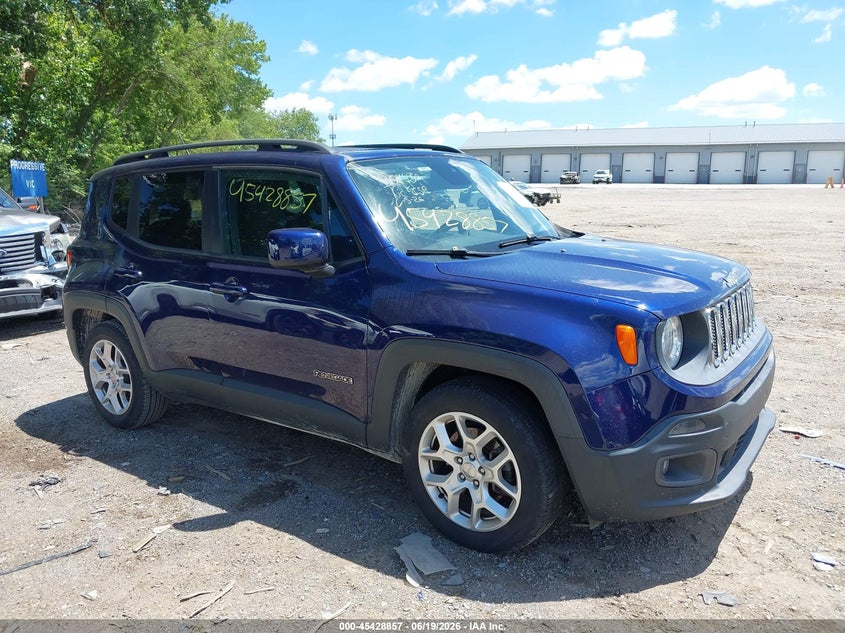 2016 Jeep Renegade VIN ZACCJABT3GPC55463 IAAI salvage auction — REAR END, Clear (Indiana), sold $25 on 2026-07-22 (photo 1)