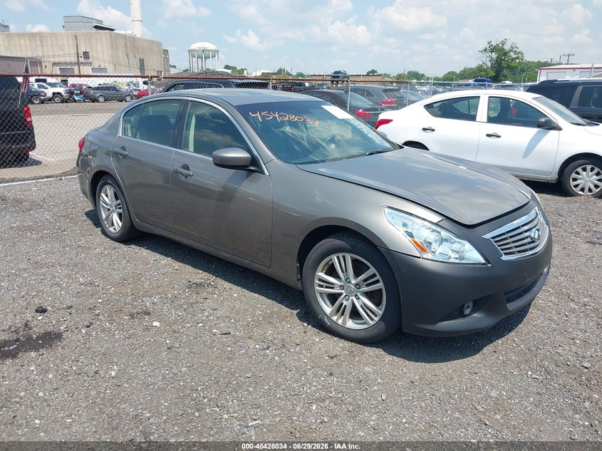 2012 Infiniti G VIN JN1CV6AR5CM681321 IAAI salvage auction — NORMAL WEAR, Clear (New Jersey), sold $400 on 2026-07-13 (photo 1)