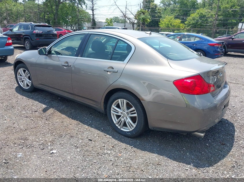 2012 Infiniti G VIN JN1CV6AR5CM681321 IAAI salvage auction — NORMAL WEAR, Clear (New Jersey), sold $400 on 2026-07-13 (photo 3)
