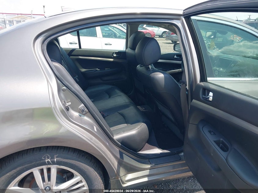 2012 Infiniti G VIN JN1CV6AR5CM681321 IAAI salvage auction — NORMAL WEAR, Clear (New Jersey), sold $400 on 2026-07-13 (photo 8)