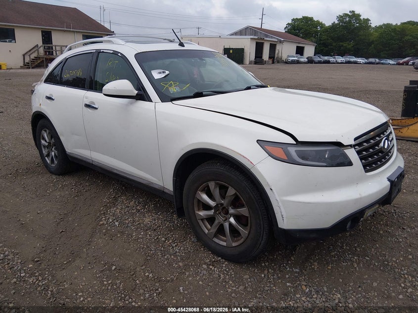 2008 Infiniti Fx35 VIN JNRAS08W58X208577 IAAI salvage auction — REAR END, Bill Of Sale (New York), sold $450 on 2026-07-14 (photo 1)