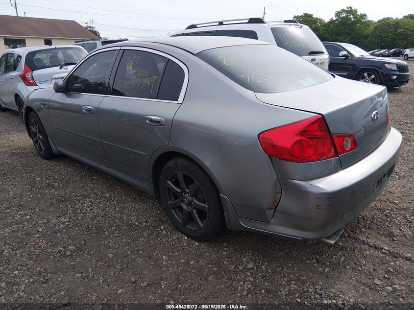 2006 Infiniti G35 VIN JNKCV51F86M613868 IAAI salvage auction — RIGHT REAR, Bill Of Sale (New York), sold $425 on 2026-07-14 (photo 3)