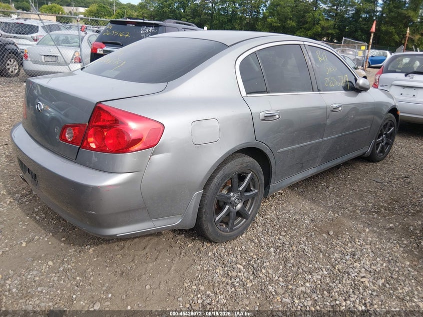 2006 Infiniti G35 VIN JNKCV51F86M613868 IAAI salvage auction — RIGHT REAR, Bill Of Sale (New York), sold $425 on 2026-07-14 (photo 4)
