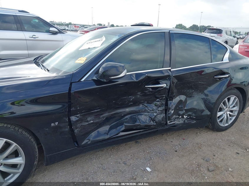 2015 Infiniti Q50 VIN JN1BV7AP5FM345530 IAAI salvage auction — SIDE, Salvage Title, sold $1,600 on 2026-08-02 (photo 6)