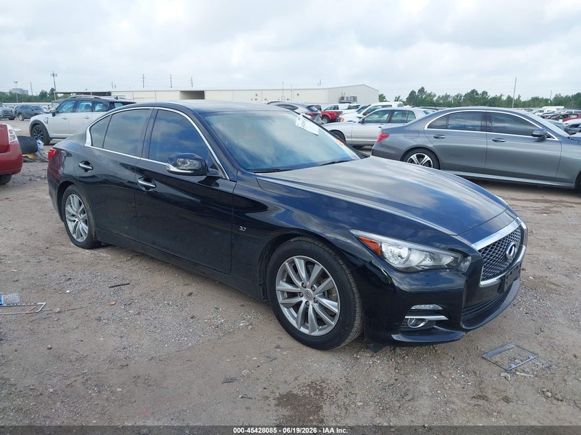 2015 Infiniti Q50 VIN JN1BV7AP5FM345530 IAAI salvage auction — SIDE, Salvage Title, sold $1,600 on 2026-08-02 (photo 1)