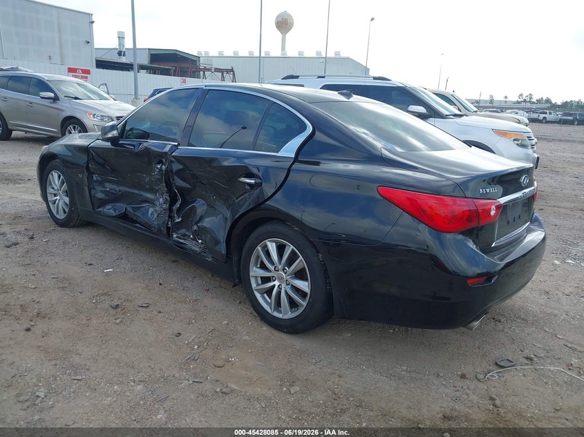 2015 Infiniti Q50 VIN JN1BV7AP5FM345530 IAAI salvage auction — SIDE, Salvage Title, sold $1,600 on 2026-08-02 (photo 3)