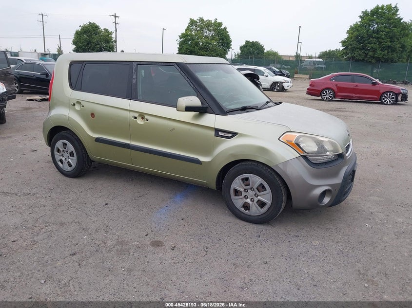 2013 Kia Soul VIN KNDJT2A5XD7634463 IAAI salvage auction — NORMAL WEAR, Clear (Pennsylvania), sold $375 on 2026-07-24 (photo 1)