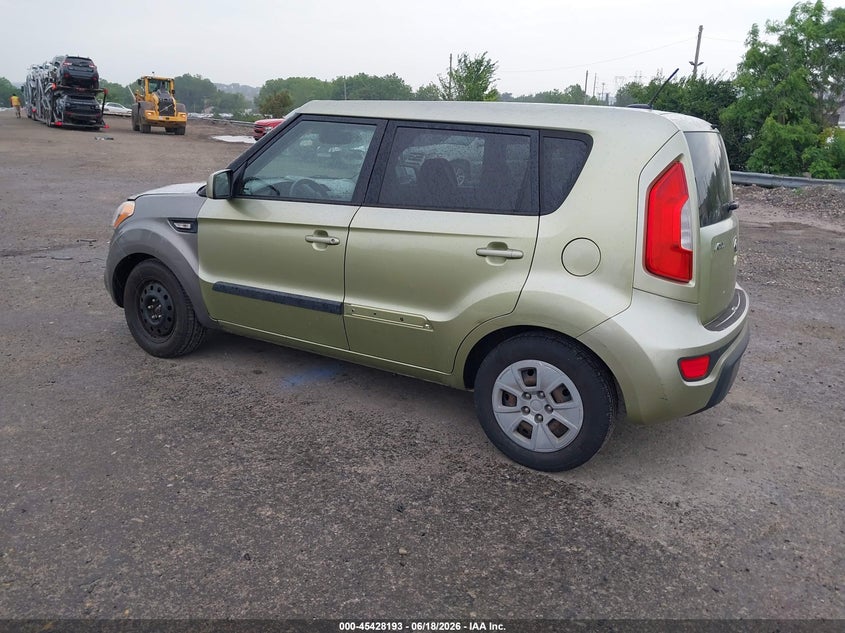 2013 Kia Soul VIN KNDJT2A5XD7634463 IAAI salvage auction — NORMAL WEAR, Clear (Pennsylvania), sold $375 on 2026-07-24 (photo 3)