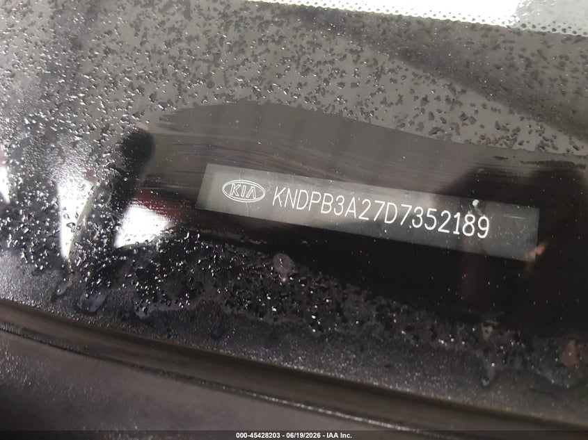 2013 Kia Sportage VIN KNDPB3A27D7352189 IAAI salvage auction — NORMAL WEAR, Original (Texas), sold $1,450 on 2026-07-06 (photo 9)