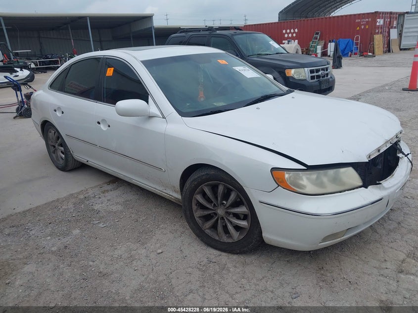 2007 Hyundai Azera VIN KMHFC46F77A201494 IAAI salvage auction — FRONT END, Original (Texas), sold $250 on 2026-07-20 (photo 1)