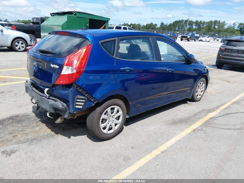 2015 Hyundai Accent VIN KMHCT5AE9FU222691 IAAI salvage auction — FRONT END, Salvage (South Carolina), sold $350 on 2026-07-22 (photo 4)