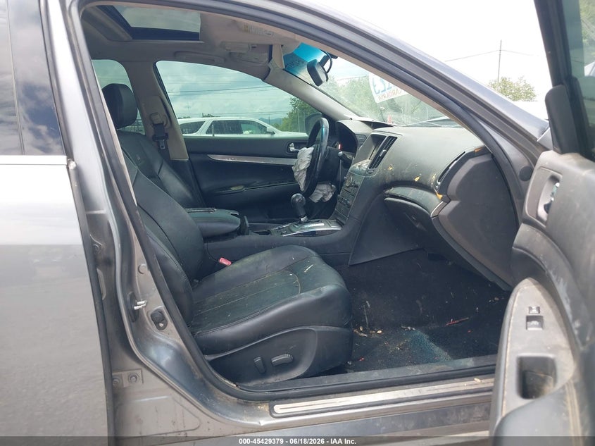 2010 Infiniti G37 VIN JN1CV6AR9AM451455 IAAI salvage auction — FRONT END, Salvage (North Carolina), sold $375 on 2026-07-17 (photo 5)