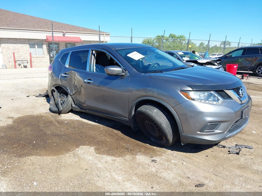 2016 Nissan Rogue VIN KNMAT2MV8GP655313 IAAI salvage auction — LEFT & RIGHT, Clear (Wisconsin), sold $275 on 2026-07-21 (photo 1)