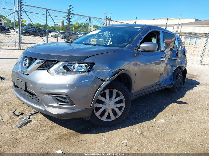 2016 Nissan Rogue VIN KNMAT2MV8GP655313 IAAI salvage auction — LEFT & RIGHT, Clear (Wisconsin), sold $275 on 2026-07-21 (photo 2)