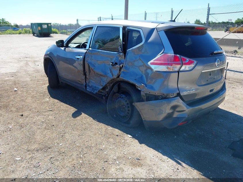 2016 Nissan Rogue VIN KNMAT2MV8GP655313 IAAI salvage auction — LEFT & RIGHT, Clear (Wisconsin), sold $275 on 2026-07-21 (photo 3)