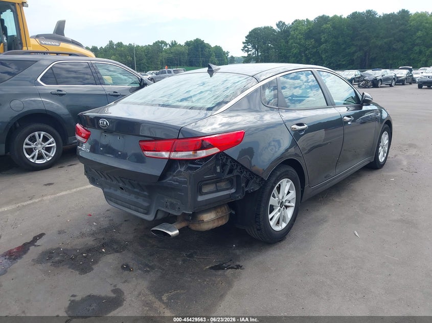 2017 Kia Optima VIN 5XXGT4L31HG169926 IAAI salvage auction — LEFT REAR, Salvage (South Carolina), sold $1,250 on 2026-07-22 (photo 4)