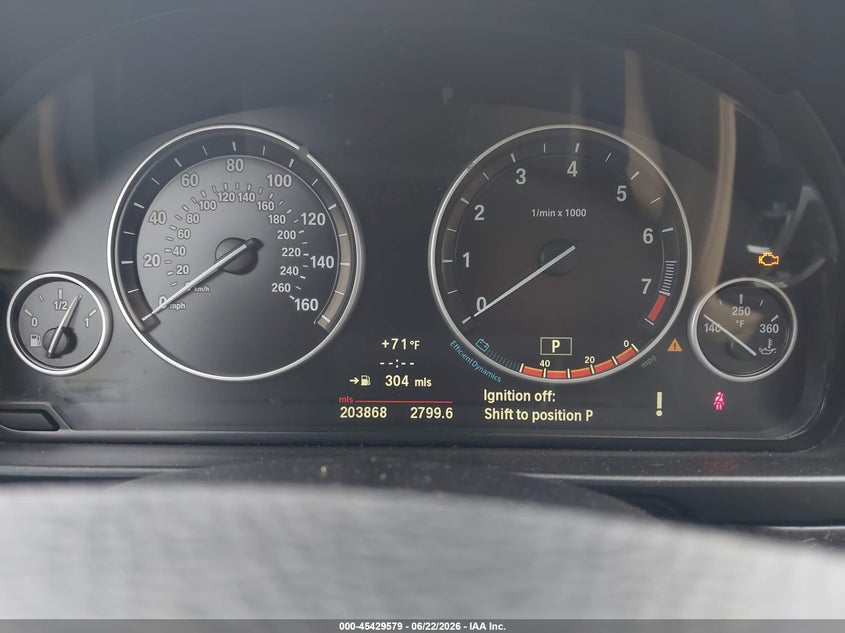 2012 BMW 5er VIN WBAXG5C50CDY30230 IAAI salvage auction — SIDE, Salvage Title, sold $725 on 2026-07-29 (photo 7)