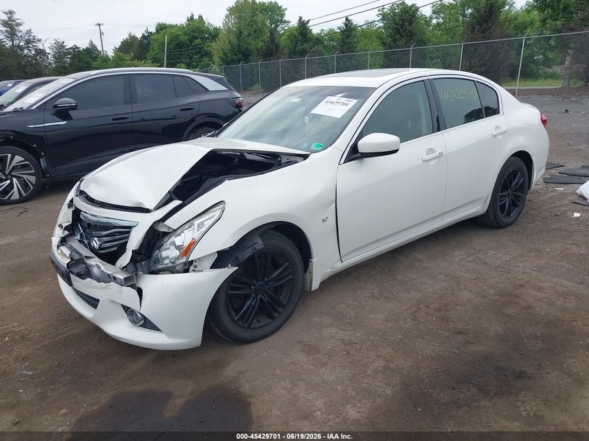 2015 Infiniti Q40 VIN JN1CV6AR6FM521873 IAAI salvage auction — FRONT END, Salvage Title, sold $1,100 on 2026-07-28 (photo 2)
