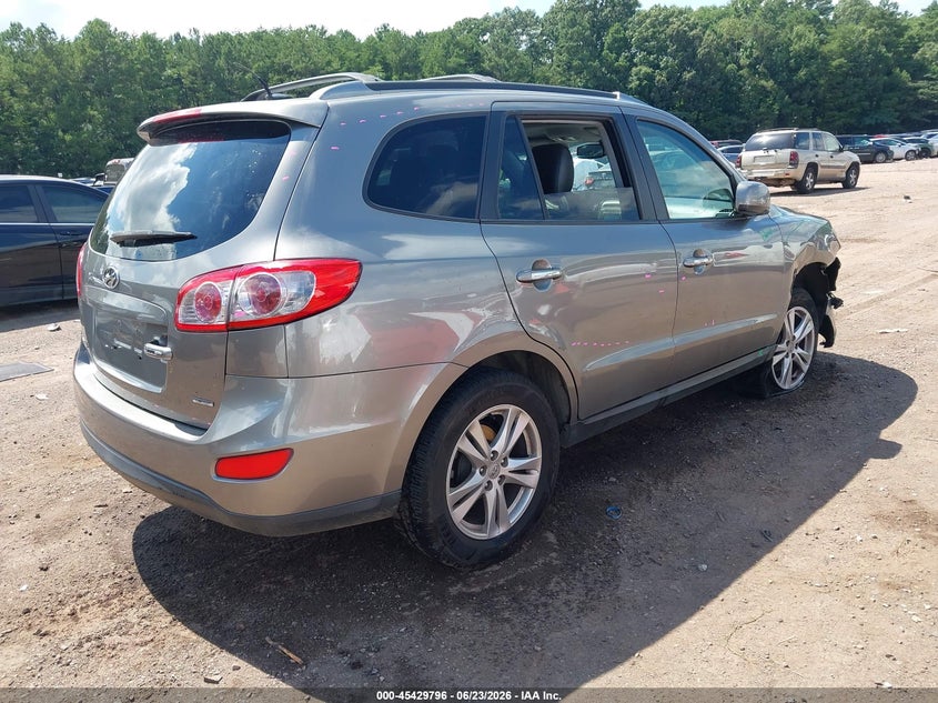2012 Hyundai Santa fe VIN 5XYZK4AG3CG155175 IAAI salvage auction — RIGHT FRONT, Salvage (Alabama), sold $950 on 2026-07-08 (photo 4)