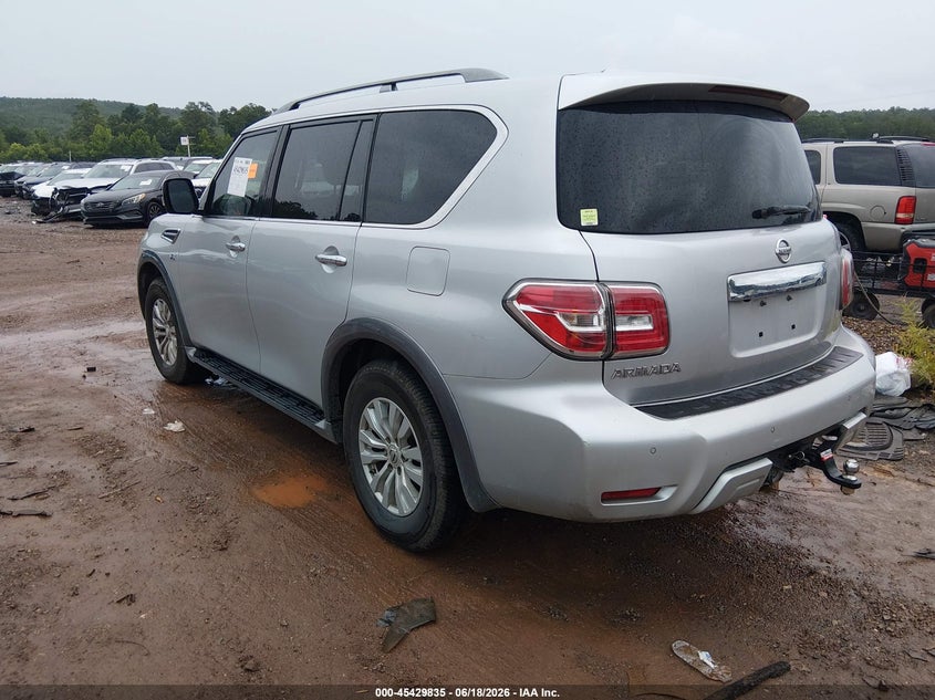 2017 Nissan Armada VIN JN8AY2NC8H9503668 IAAI salvage auction — FRONT & REAR, Salvage (Alabama), sold $3,750 on 2026-07-22 (photo 3)