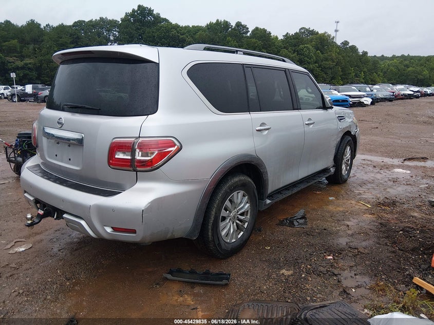 2017 Nissan Armada VIN JN8AY2NC8H9503668 IAAI salvage auction — FRONT & REAR, Salvage (Alabama), sold $3,750 on 2026-07-22 (photo 4)
