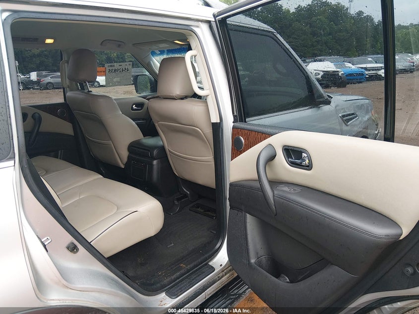 2017 Nissan Armada VIN JN8AY2NC8H9503668 IAAI salvage auction — FRONT & REAR, Salvage (Alabama), sold $3,750 on 2026-07-22 (photo 8)