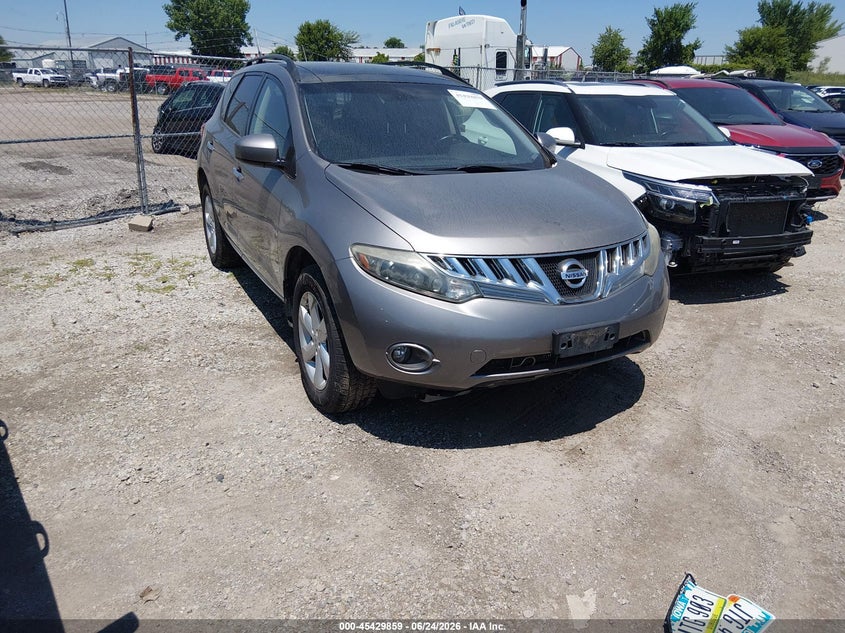 2009 Nissan Murano VIN JN8AZ18W79W125200 IAAI salvage auction — NORMAL WEAR, Regular Certificate (Iowa), sold $375 on 2026-07-13 (photo 1)