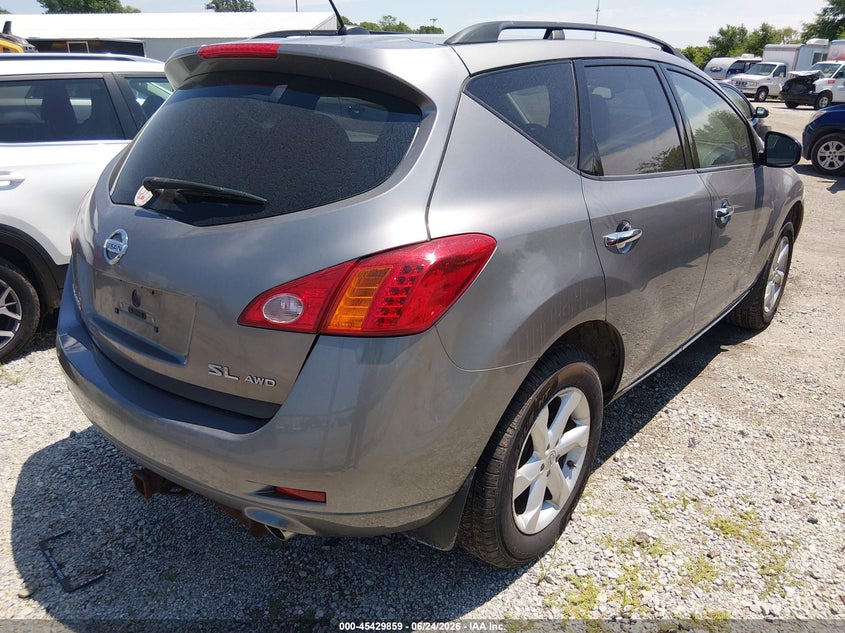 2009 Nissan Murano VIN JN8AZ18W79W125200 IAAI salvage auction — NORMAL WEAR, Regular Certificate (Iowa), sold $375 on 2026-07-13 (photo 4)
